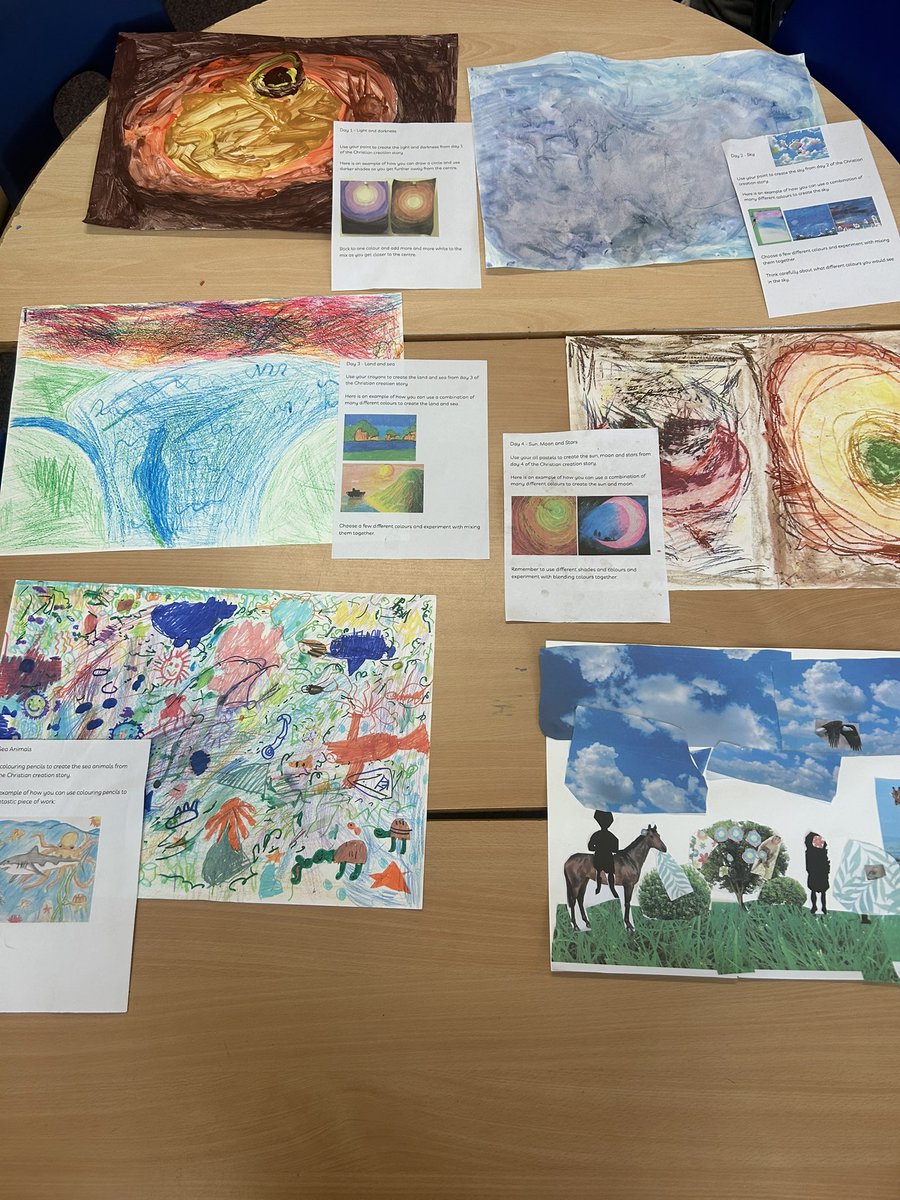 Y2 have been looking at Christianities Creation of the World story. We used different mediums to create each day. At the end we had our class artwork to show the whole story. #MPPAreligioused #WeAreLEO