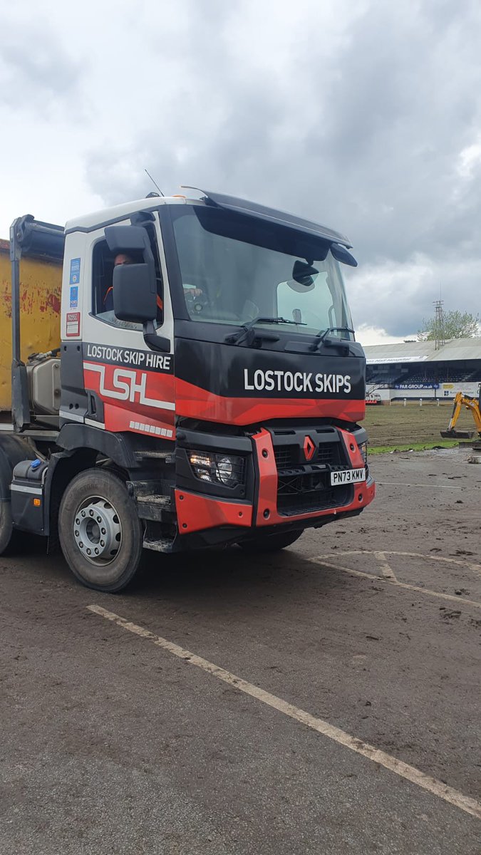 Thank you to our friends at @LostockSkiphire for kindly providing us with skips for our ongoing work around the @Chorley_Group Victory Park Stadium 👊🏻