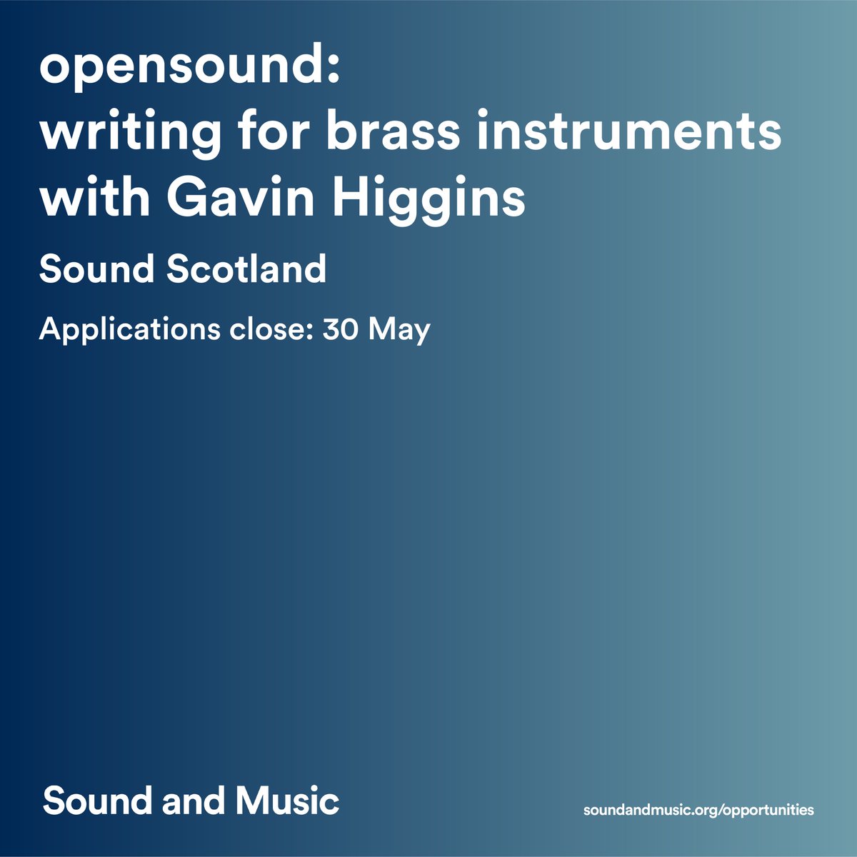 🎶 @soundscotland: Gavin Higgins leads a session on writing for brass instruments. Open to all levels. (30 May)⁠
