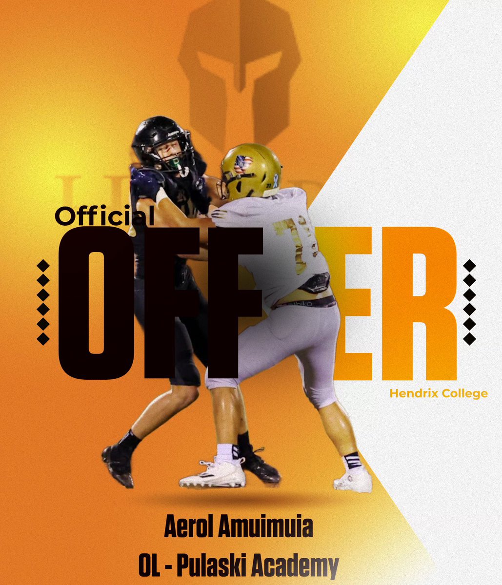 Blessed to receive an offer from <a href="/HendrixFootball/">#WeAreWarriors</a>! Thank you <a href="/RussHeidiSLC/">Russ and Heidi Phillips🏈</a> for the opportunity! <a href="/barnhill_jerrod/">Jerrod Barnhill</a> <a href="/alucas80/">Anthony Lucas</a> <a href="/coachtaylorpa/">madison taylor</a> <a href="/PABruinFootball/">PA Bruin Football</a>
