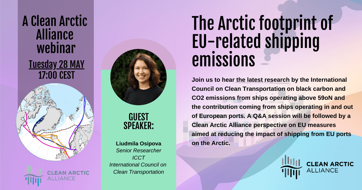 🧵#Webinar: A @CleanArctic Alliance webinar: The #Arctic Footprint of EU-Related #Shipping Emissions When: Tuesday, 28 May, 1700 CEST with @Osipova_Ludmila , Senior Researcher, @TheICCT bit.ly/may24eushipping 1/3