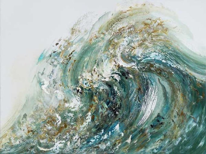 “This sea, the widest of mouths, roaring or laughing, is always seductive...” Painter Maggi Hambling, 2010 #womensart