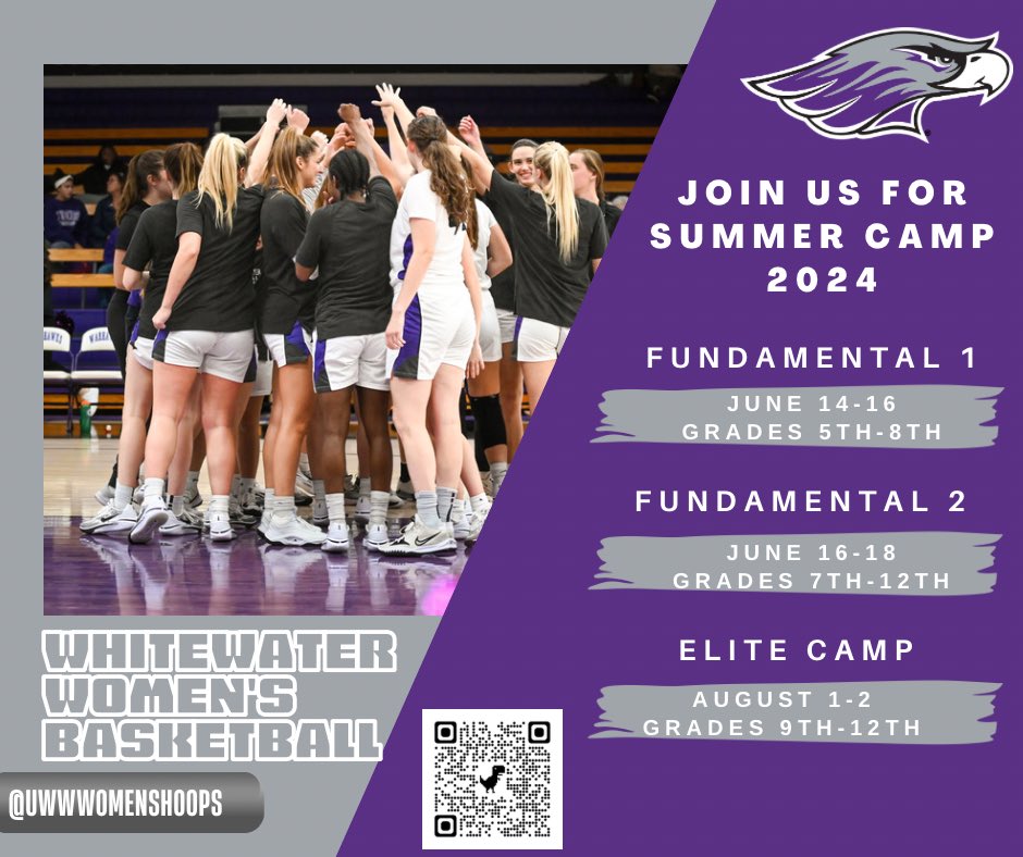 Don’t wait till it’s too late, Register for our summer camps today‼️1 month till we start!!! 

Great opportunity to work on your game and learn from one of the best programs in the country!!! 🔥🏆

We hope to see you all there!

Link: uww.edu/ce/camps/athle…

#PoweredByTradition