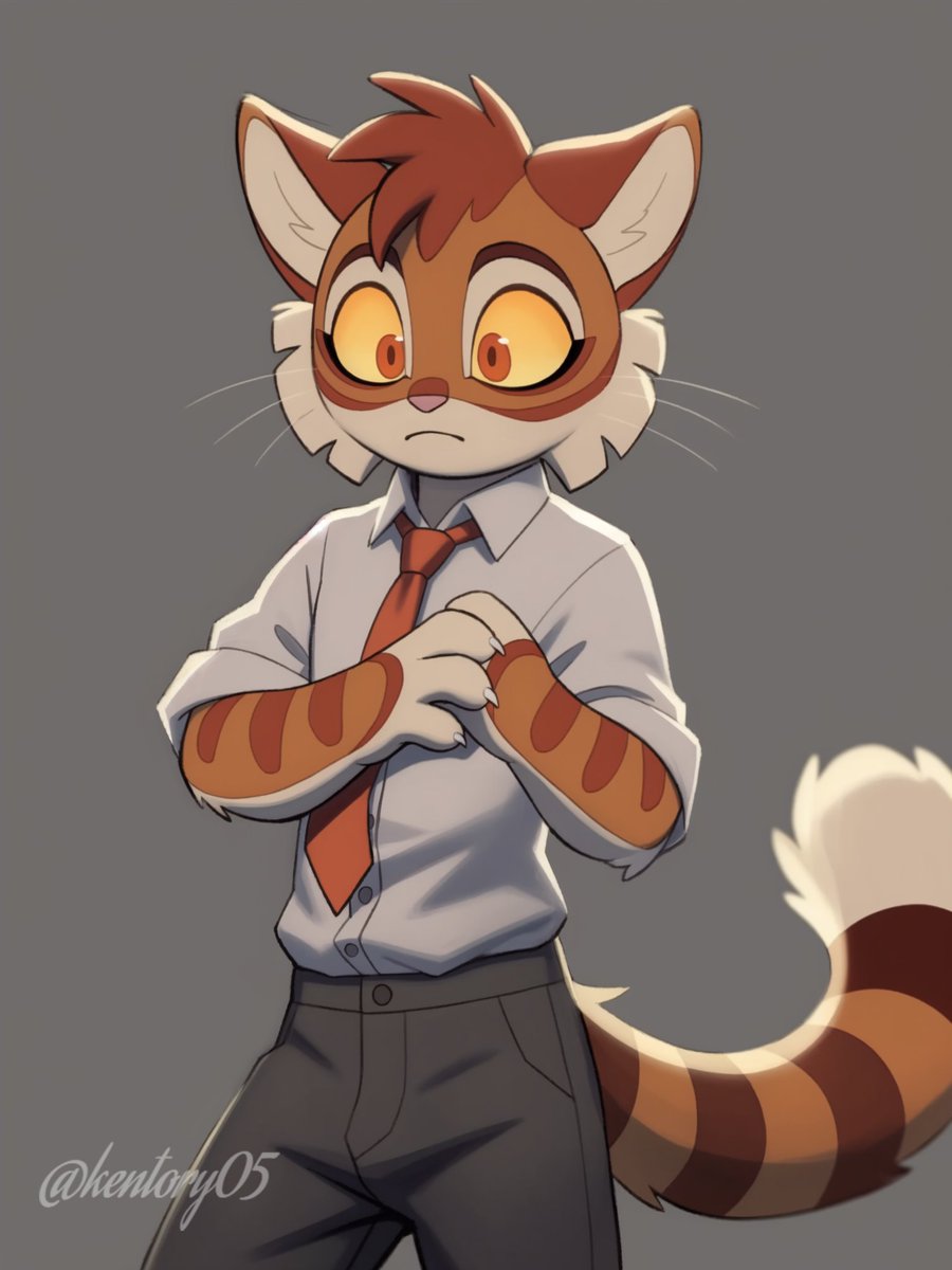 Add a tie for Freckle
#AIEdited #SD15 #LackadaisyFreckle #LackadaisyCats #lackadaisy