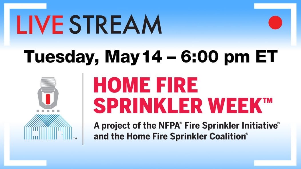 Fire is fast, but #SprinklersAreFaster. Watch today's live press event taking place during the @IAFC #CRRL2024 highlighting #HomeFireSprinklerWeek with a live fire demonstration showing the life-saving difference that sprinklers can make during a fire: bit.ly/3wvMFJc