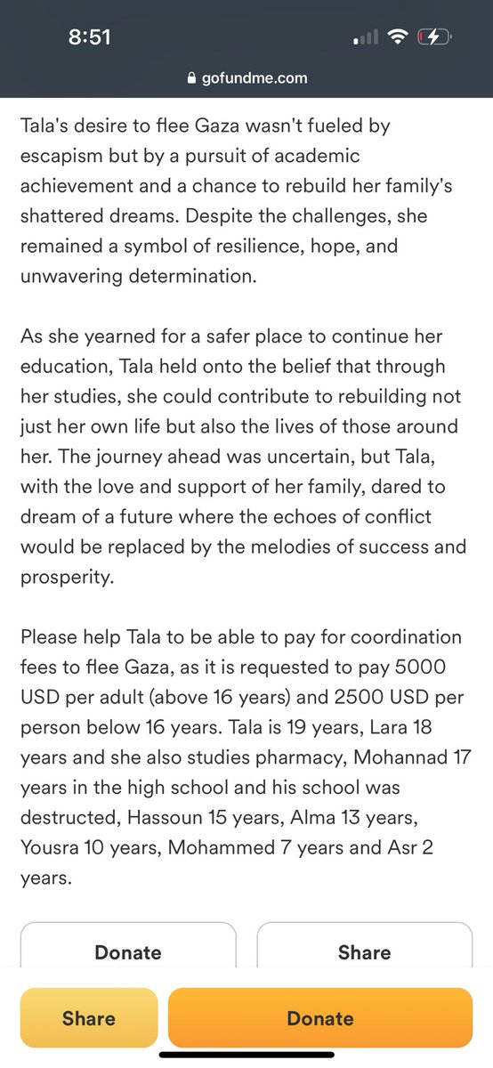hi guys, boosting again bc ive been losing sleep over this. please help one of my best friends family escape gaza, ive personally donated nearly $500 and will keep donating to the best of my ability so i hope you can contribute anything or even match my donation if u can