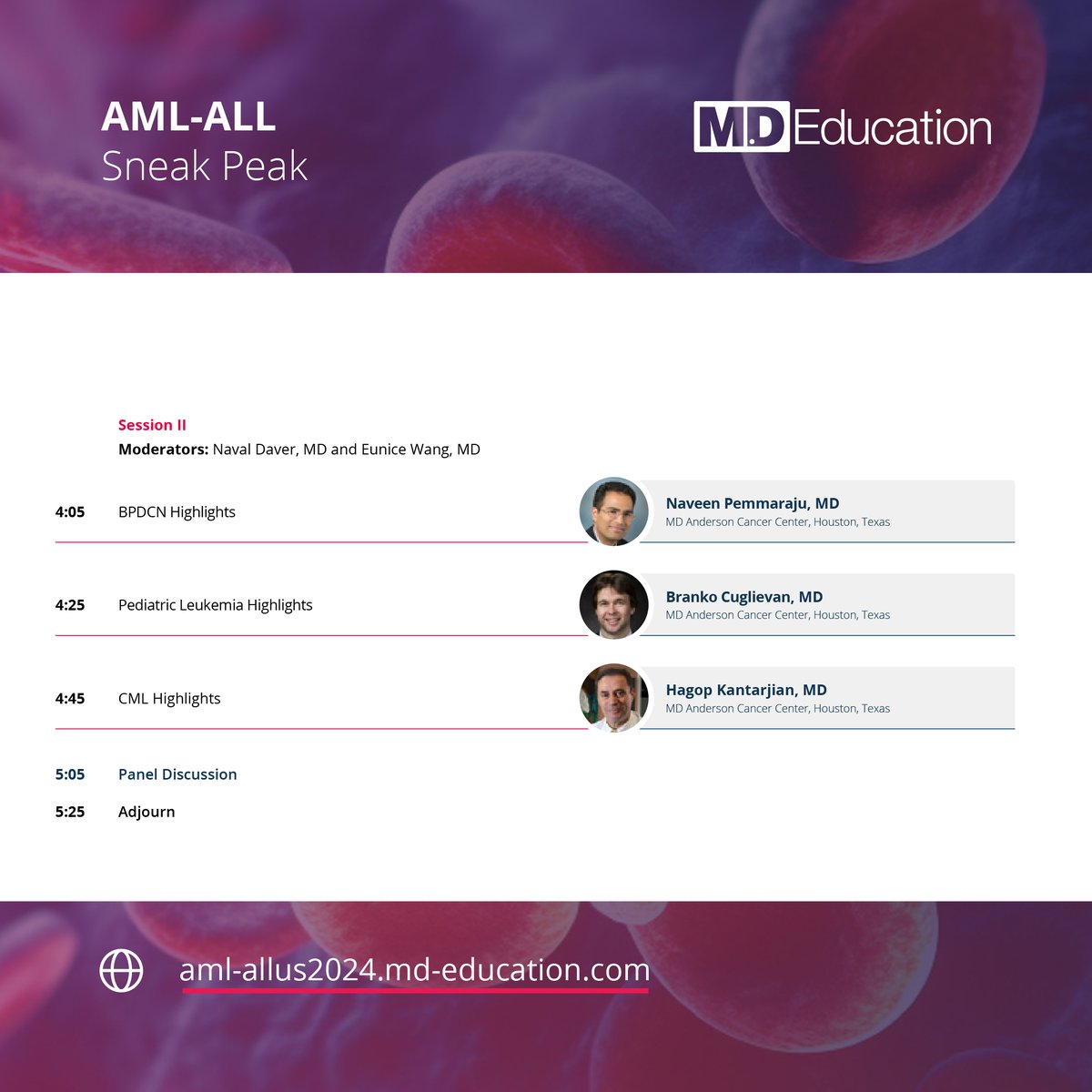 Our AML-ALL US Focus 2024 agenda is up and ready! 🎉 Taking place in La Jolla, California, you can take a look at the sneak peak of Day 1 below, and if you like what you see.. why not join us? Sign up is quick and easy, just follow the link: aml-allus2024.md-education.com 🗓️ When: