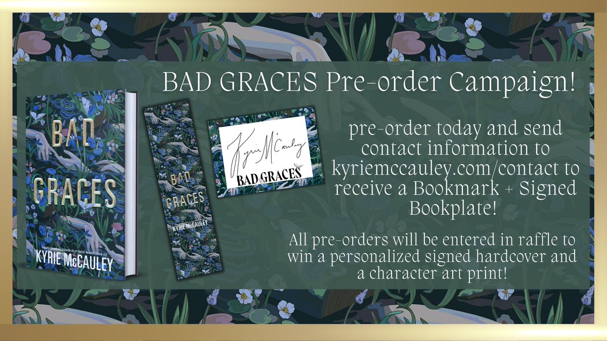 Delighted to share the Bad Graces pre-order items! Send me your receipt and I'll send you a bookmark + signed bookplate. My sapphic Lost Girls book features an island shipwreck, a bloody monster, & body horror (but maybe they like it). Out June 18th! barnesandnoble.com/w/bad-graces-k…