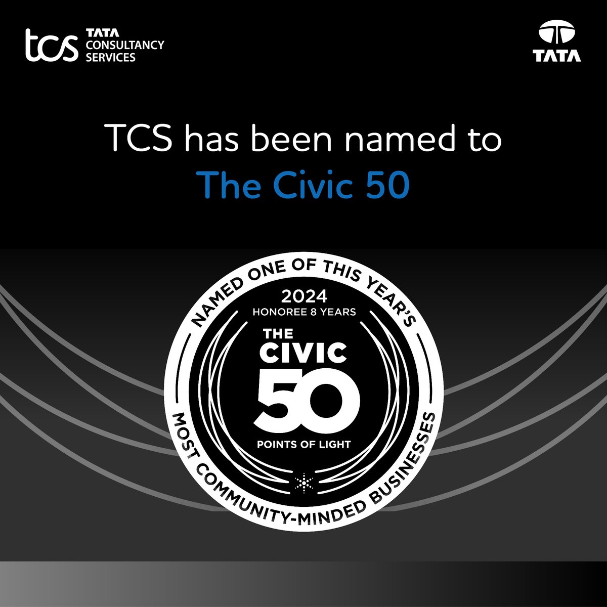 We are thrilled to be recognized by @PointsofLight with inclusion on #TheCivic50 list for the 8th year in a row. POL named us as one of the most community-minded companies in the U.S. and recognized us as #IT sector lead for the 6th time. Our commitment to purpose-led business