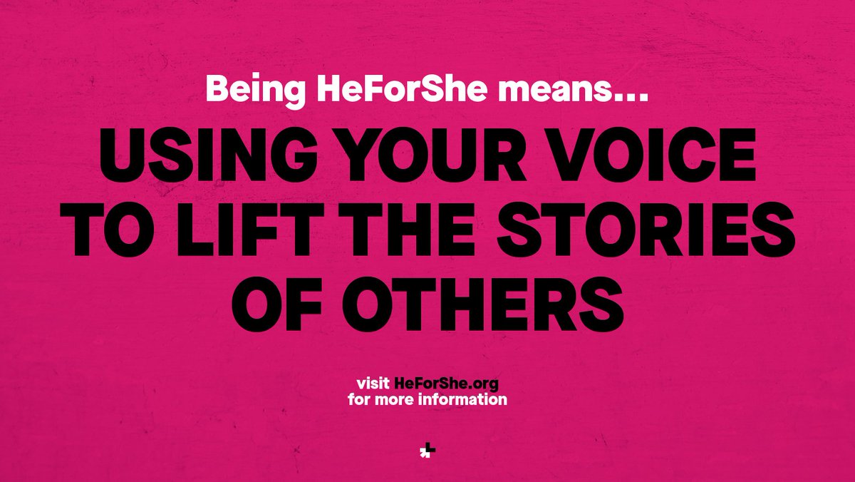 Being HeForShe means using your voice to lift the stories of others. 

What does #BeingHeForShe meant to you?