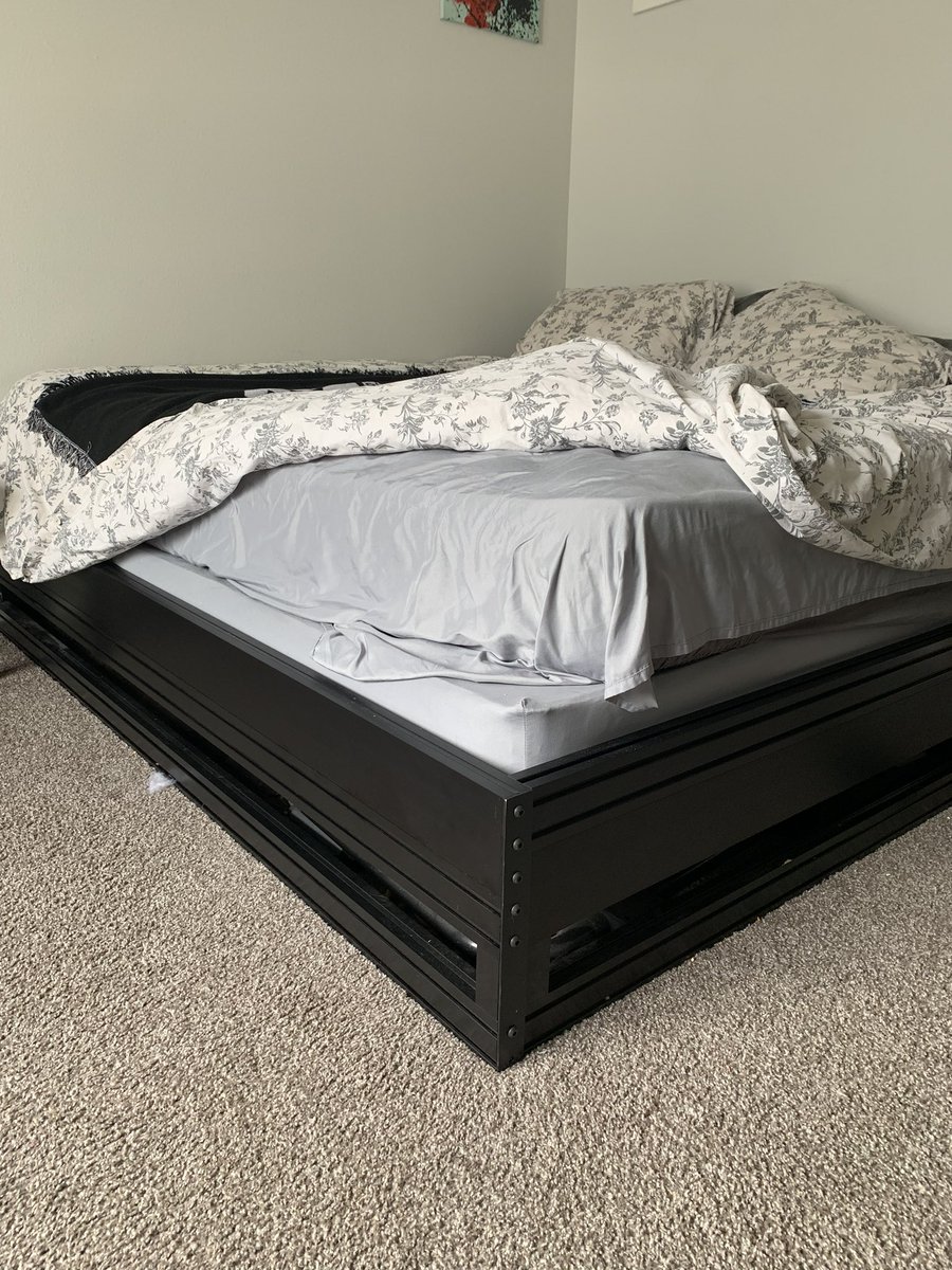 I’m Polish, of course I have a modular bed frame constructed out of anodized aluminum extrusion.