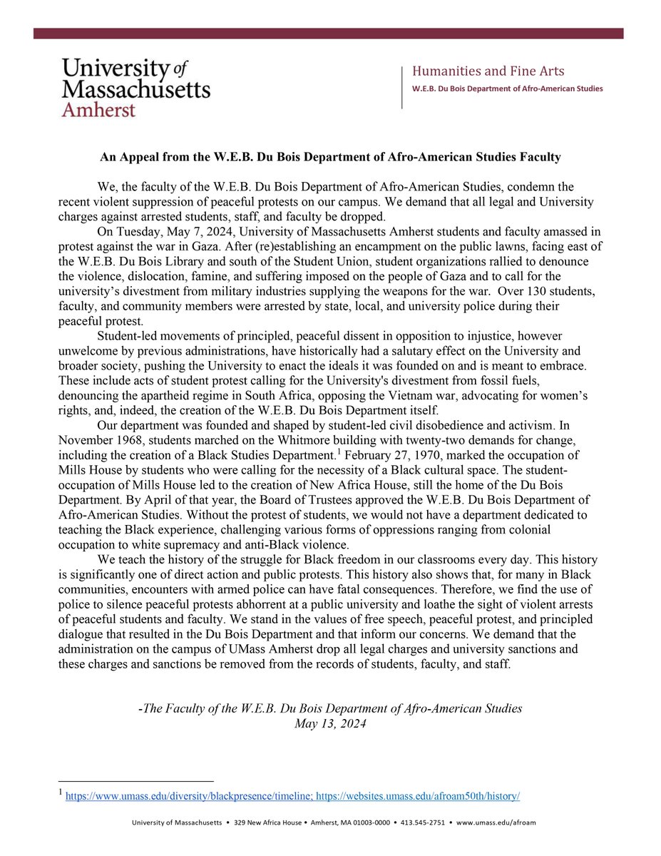 W. E. B. Du Bois Dept. of Afro American Studies (@umassafroam) on Twitter photo 