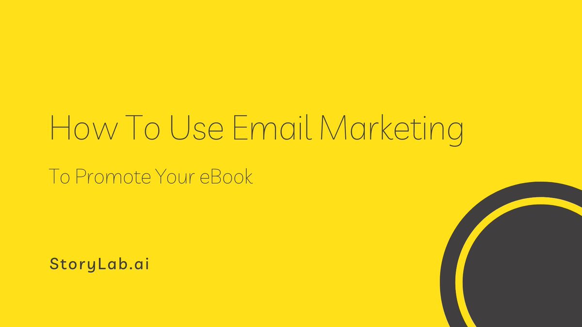 How To Use #EmailMarketing To Promote Your #eBook 
 
Email Marketing is more than sending out 1 email and your eBook deserves to be seen.

#GrowthHacking #Email #ContentMarketing buff.ly/3Q1qbVR