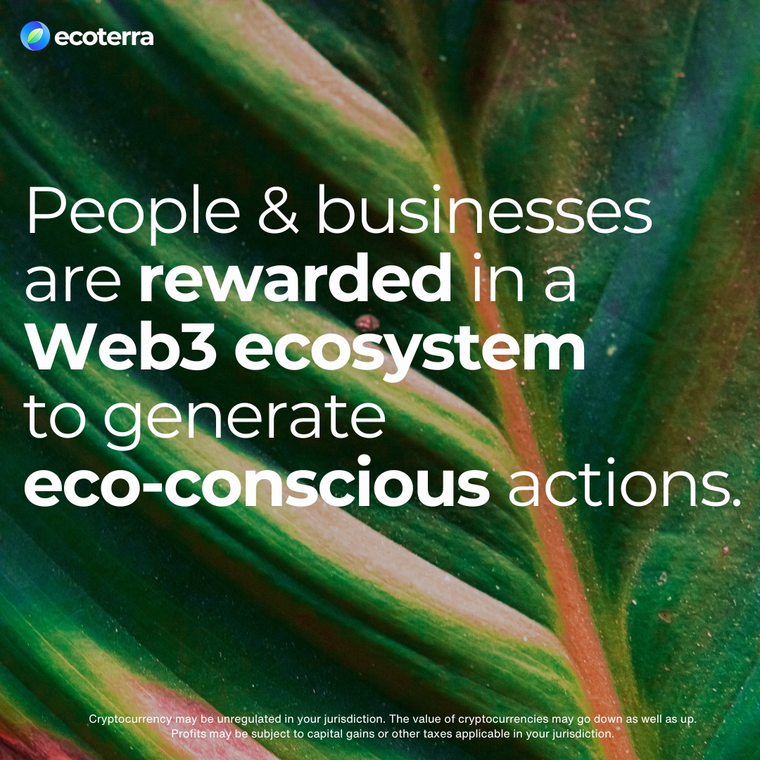 Earn crypto for going green! Ecoterra's Web3 rewards eco-conscious actions.

#ecoterra