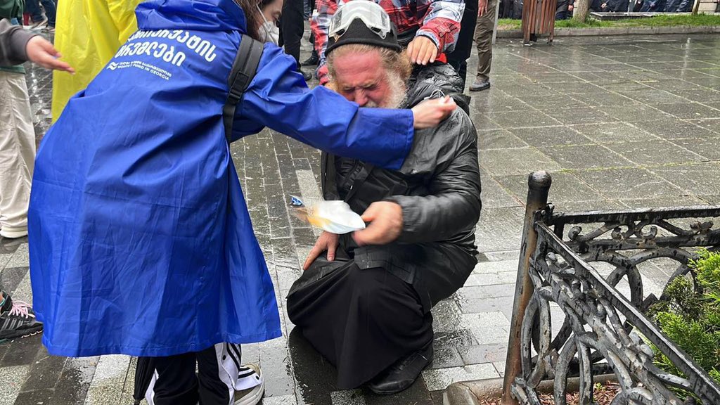 Pepper spray used against a priest!
So much for a government “defending Christianity.”