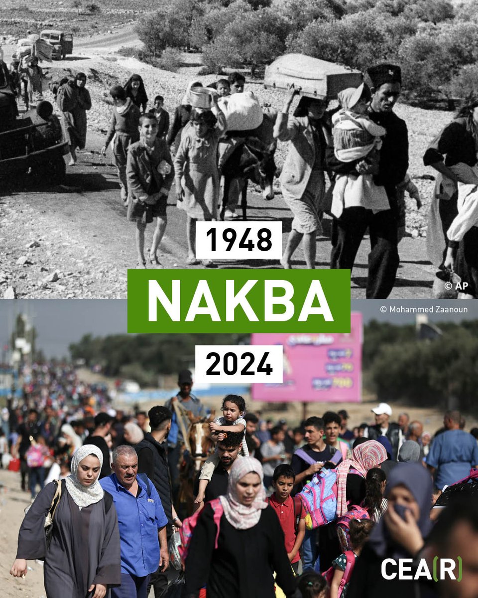 🇵🇸 76 años de la #Nakba Desde 1948, casi 6 millones de personas refugiadas han vivido desposeídas de sus derechos, en situaciones de vulnerabilidad y perpetua temporalidad a la espera de una solución digna y duradera: su Derecho al Retorno y el reconocimiento de su Estado. 🧵👇🏿