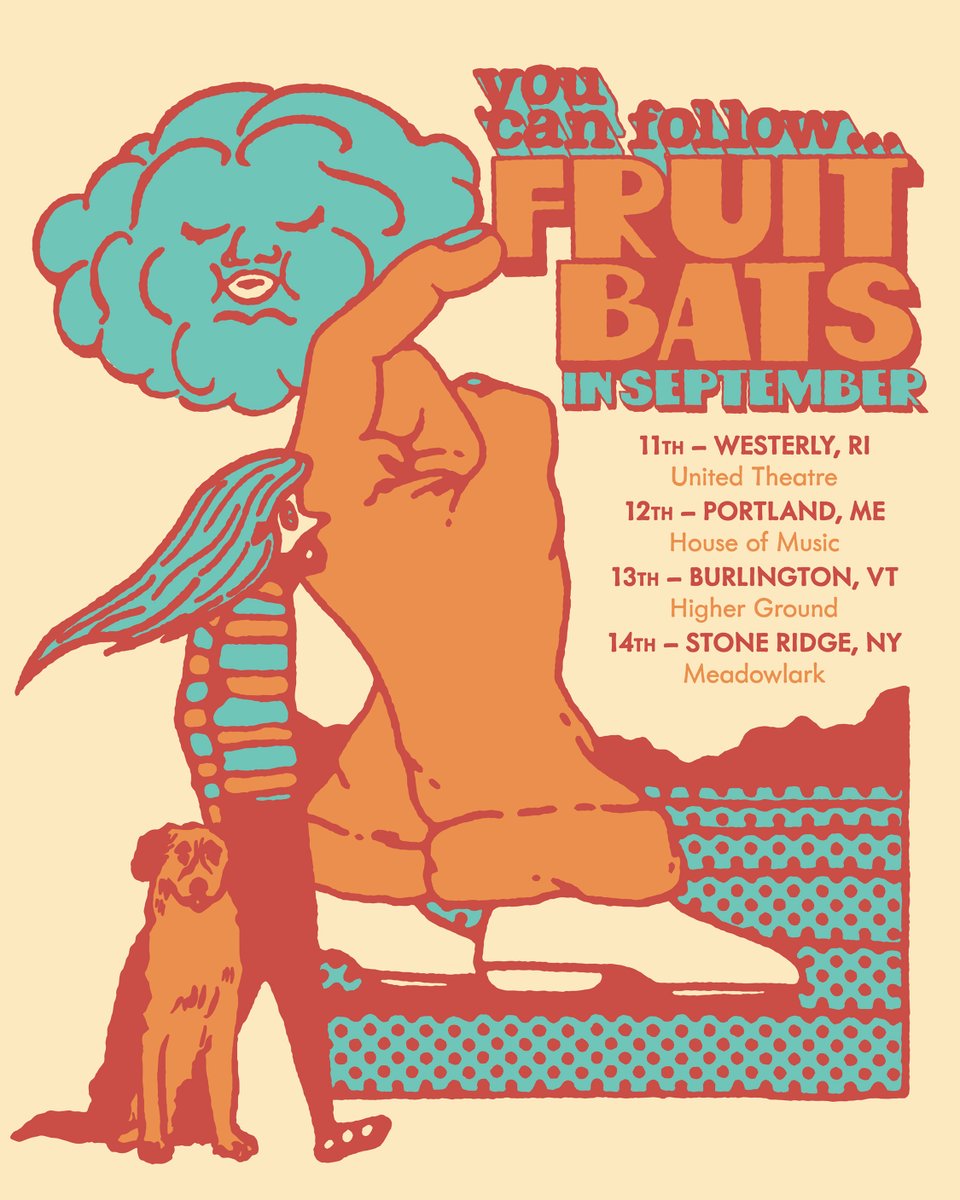 Sweet little Northeast trip to share with ya today ⚓️ featuring our FIRST EVER MAINE SHOW! 🦞 Tickets on sale now. Grab em folks, they’ll go fast! Poster by our dear New England bud @dnorsen_design. fruitbatsmusic.com/tour