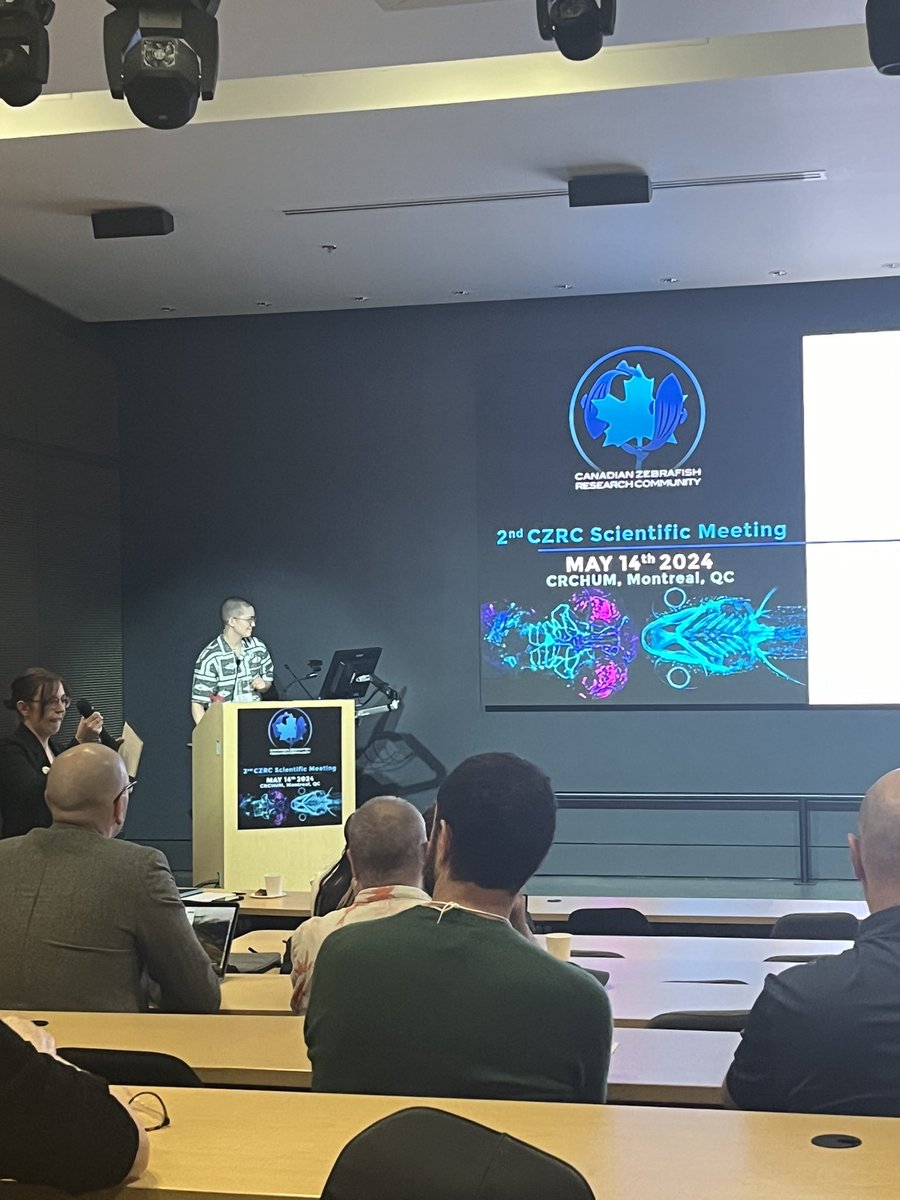 Esra_JN_Erkut's tweet photo. First talk in the first session at #CZRC! Excited to see the zebrafish community growing in Canada. https://t.co/CCA6eYi4Ji