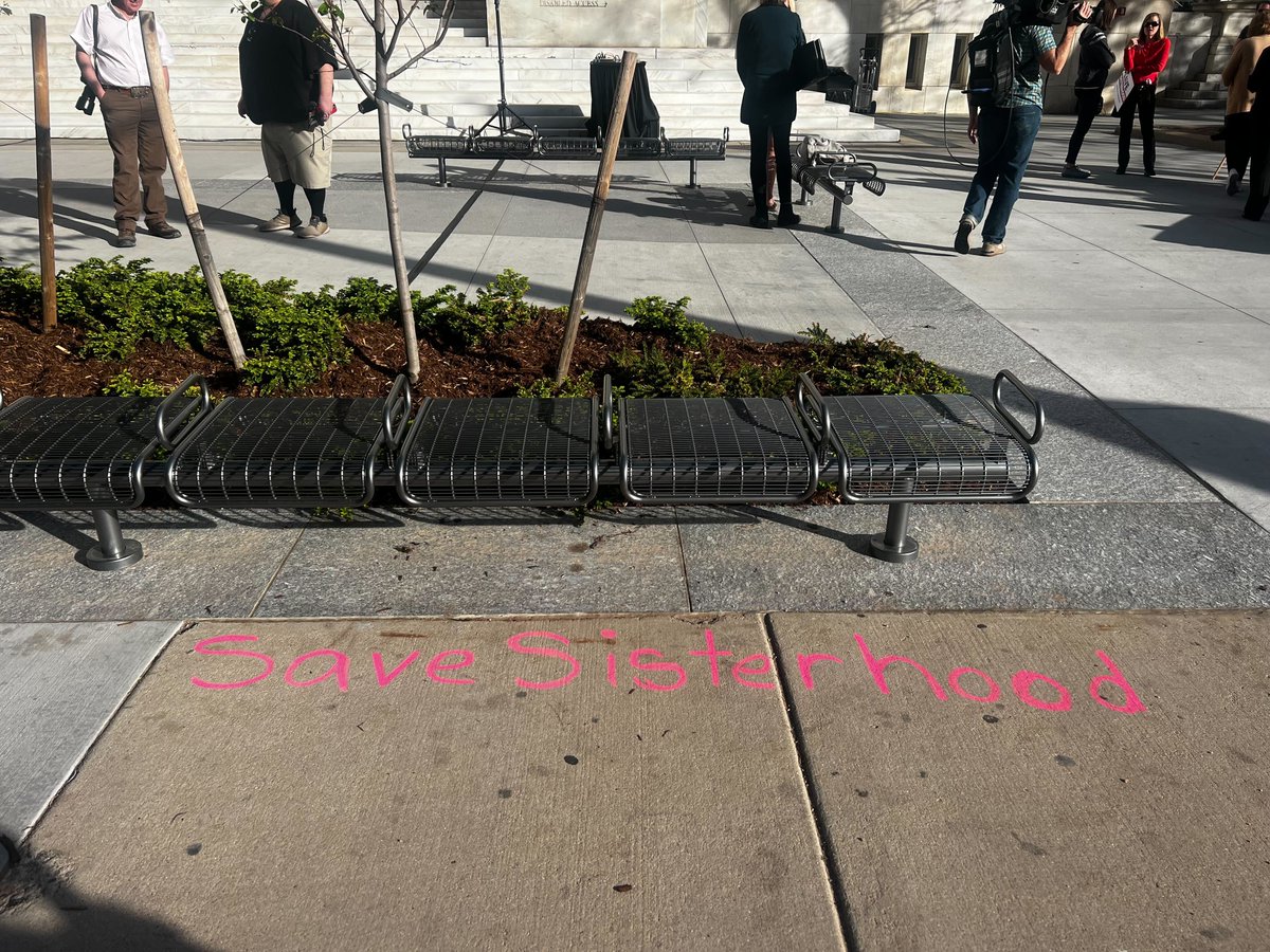 Protesters are gathering outside of the U.S. Court of Appeals for the Tenth Circuit over a lawsuit challenging the admission of a transgender women into the University of Wyoming chapter of the Kappa Kappa Gamma sorority. @AllieJennerjahn is there live covering the demonstration.