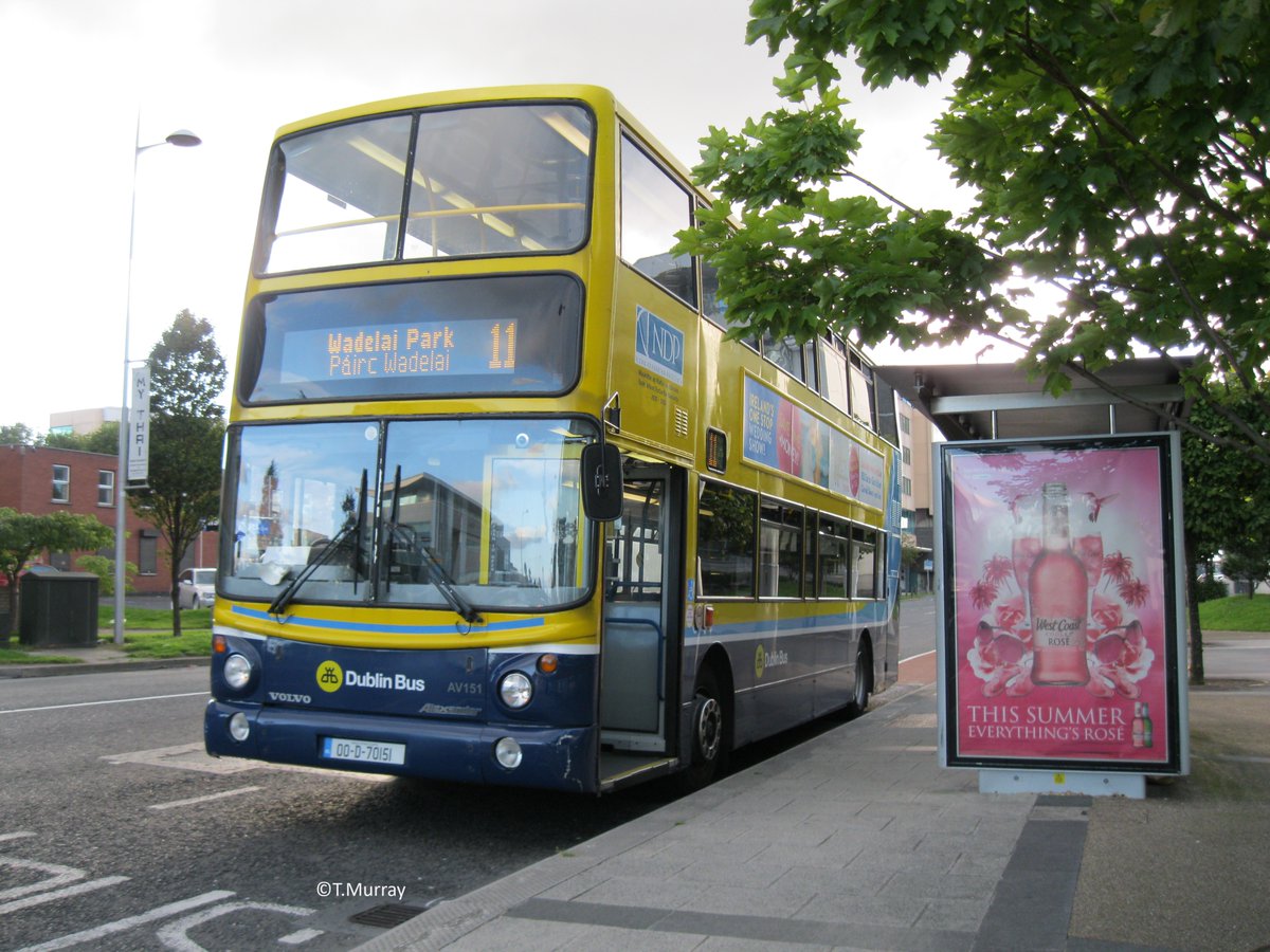 Donnybrook's AV151 is pictured at the 11 terminus in Sandyford. 19th August 2012. #dublinbus #av151