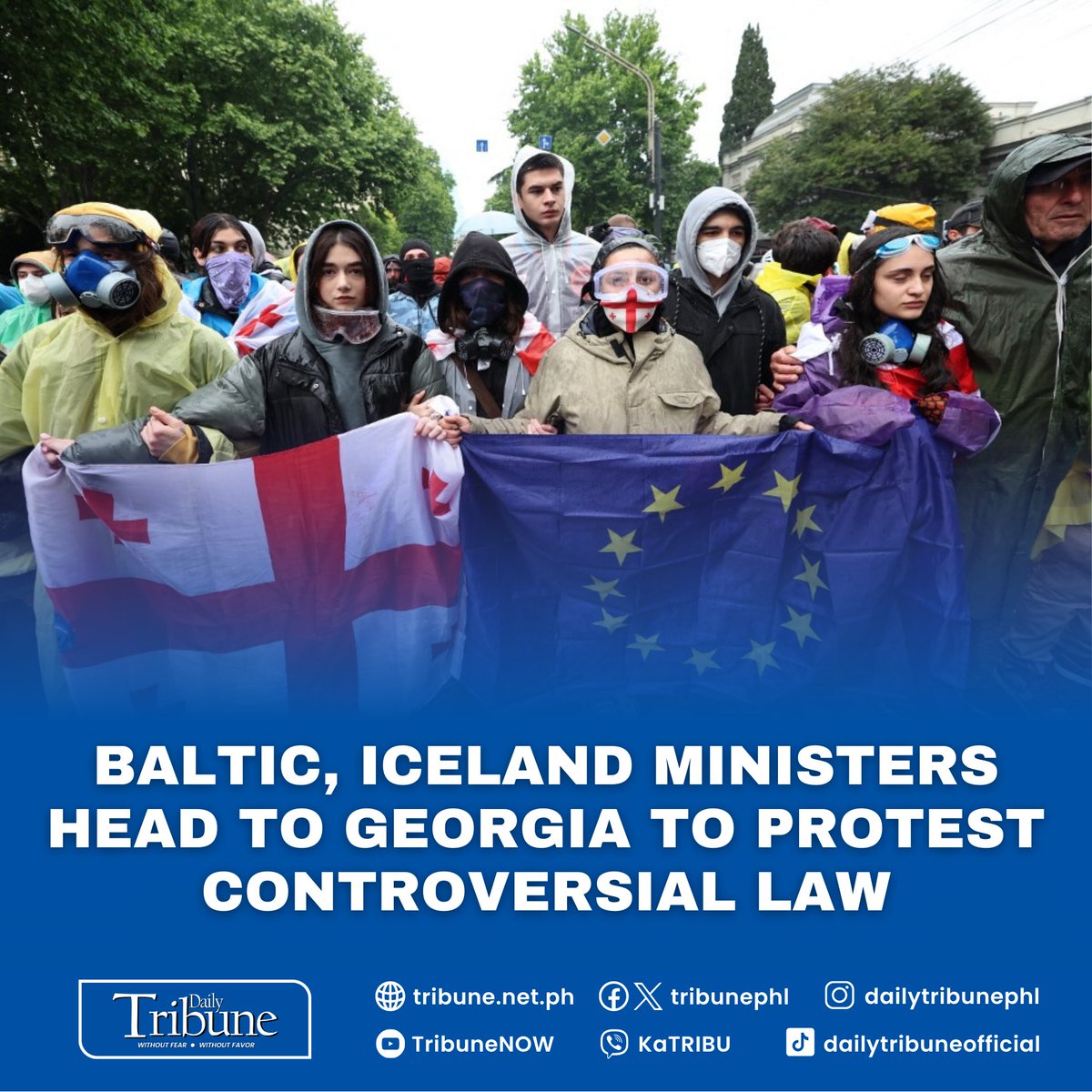 Ministers from the Baltics and Iceland will on Tuesday head to Georgia to urge Tbilisi to scrap a bill that has sparked weeks of protests and warnings that it will derail the ex-Soviet republic's chances of joining the EU, Lithuania's top diplomat said. Read more at:…