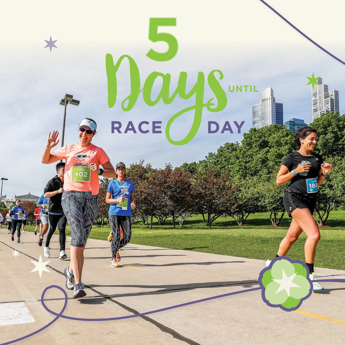 ChiSpringHalf's tweet image. Give someone a hi-5 because we&apos;re 5 days from race day! The spring vibes are in full force, and we can&apos;t wait to celebrate with you on Sunday. #SpringItOn #ChiSpringHalf #Countdown #5DaysToGo #HalfMarathon #10K #JuniorDash #RaceWithLifeTime #LTAthleticEvents