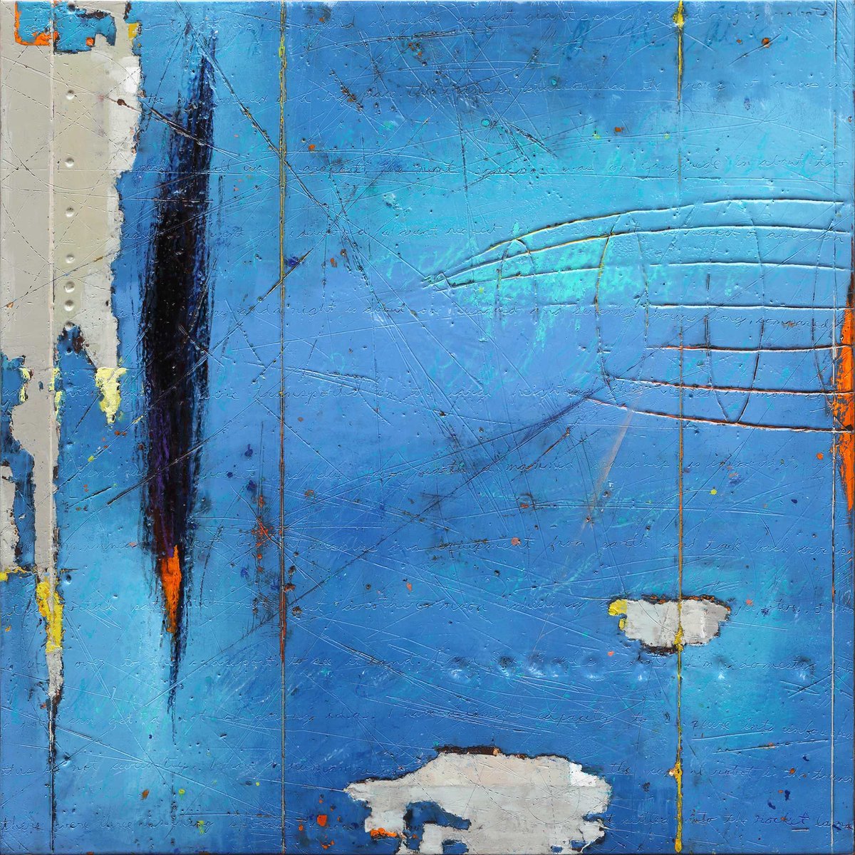 Kevin Ghiglione,      Aérienne Blue ,     mixed media encaustic,    36' x 36'
.
.
.
#canadianart #contemporary #encaustic #painting #fineart #torontoartgallery #collector #abstract #writing #story #canadianartist #abstract #wax # #artcollector #graphic #information #time