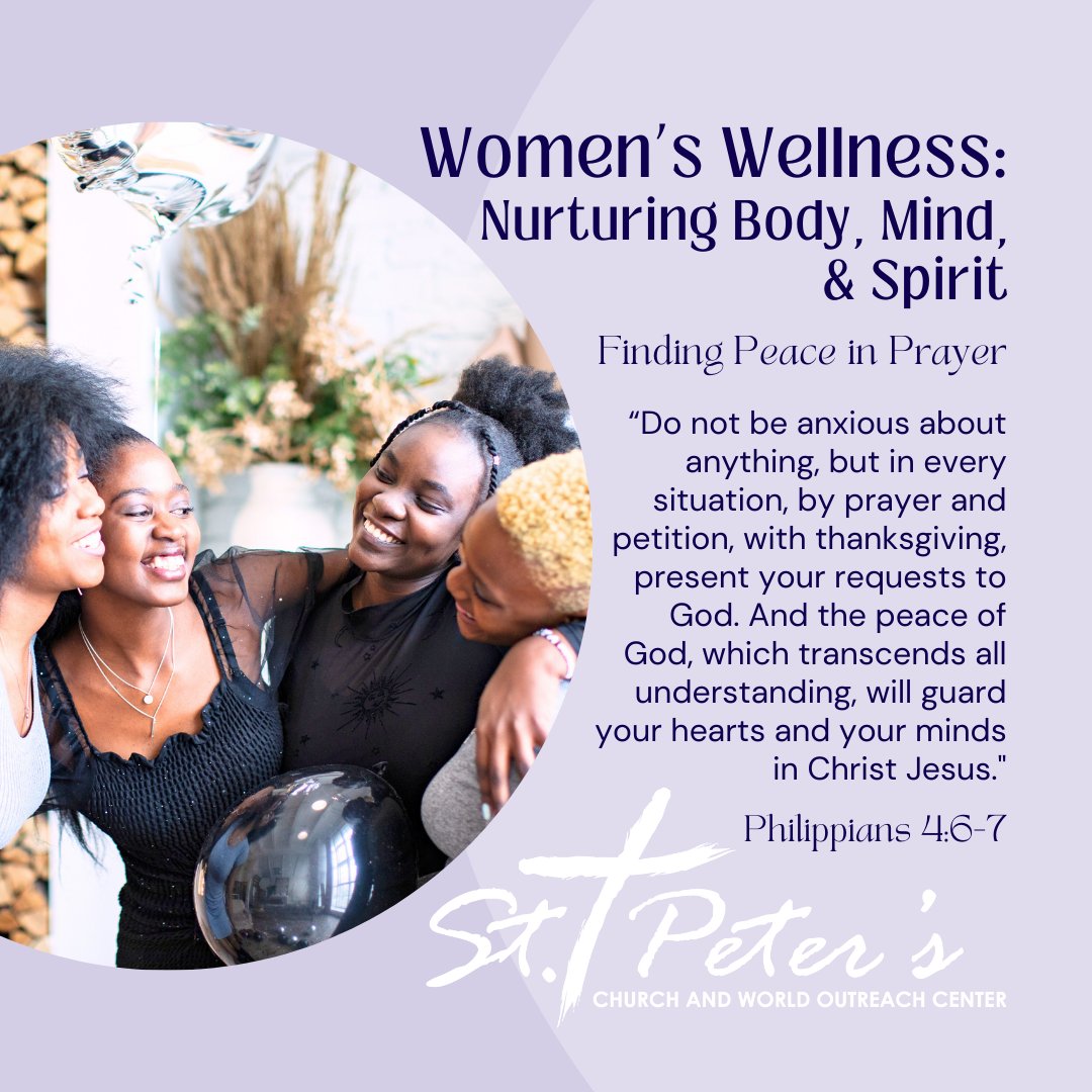 SPWOC's tweet image. This #WomensWellness month, lets remember the power of prayer in nurturing our well-being. May we find peace in His presence, knowing we are not alone. Let's uplift each other, prioritize self-care, &amp;amp; seek spiritual nourishment as we strive for wellness. Together, we thrive!