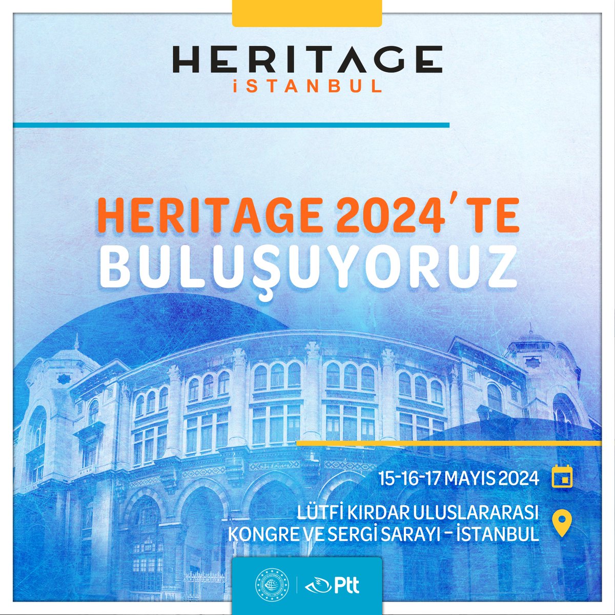 📣 Heritage İstanbul 2024 başlıyor!

8. Heritage Uluslararası Koruma, Restorasyon, Arkeoloji, Müzecilik Teknolojileri Fuar ve Konferansı’nda buluşalım.

#Heritageİstanbul

🗓15-17 Mayıs 2024
📍Lütfi Kırdar Uluslararası Kongre ve Sergi Sarayı – İstanbul
