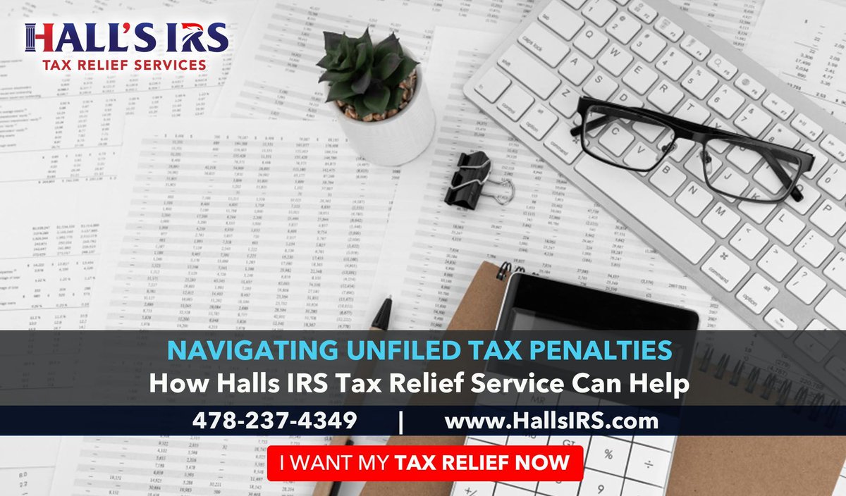 The IRS applies the Unfiled Tax Return penalty to taxpayers who have failed to file their tax returns by the deadline.

Your financial peace is our priority.👇
buff.ly/3jzdG8c 

#HallsIRSTaxReliefServices #taxlien #stopIRS #taxrefund #taxplanning