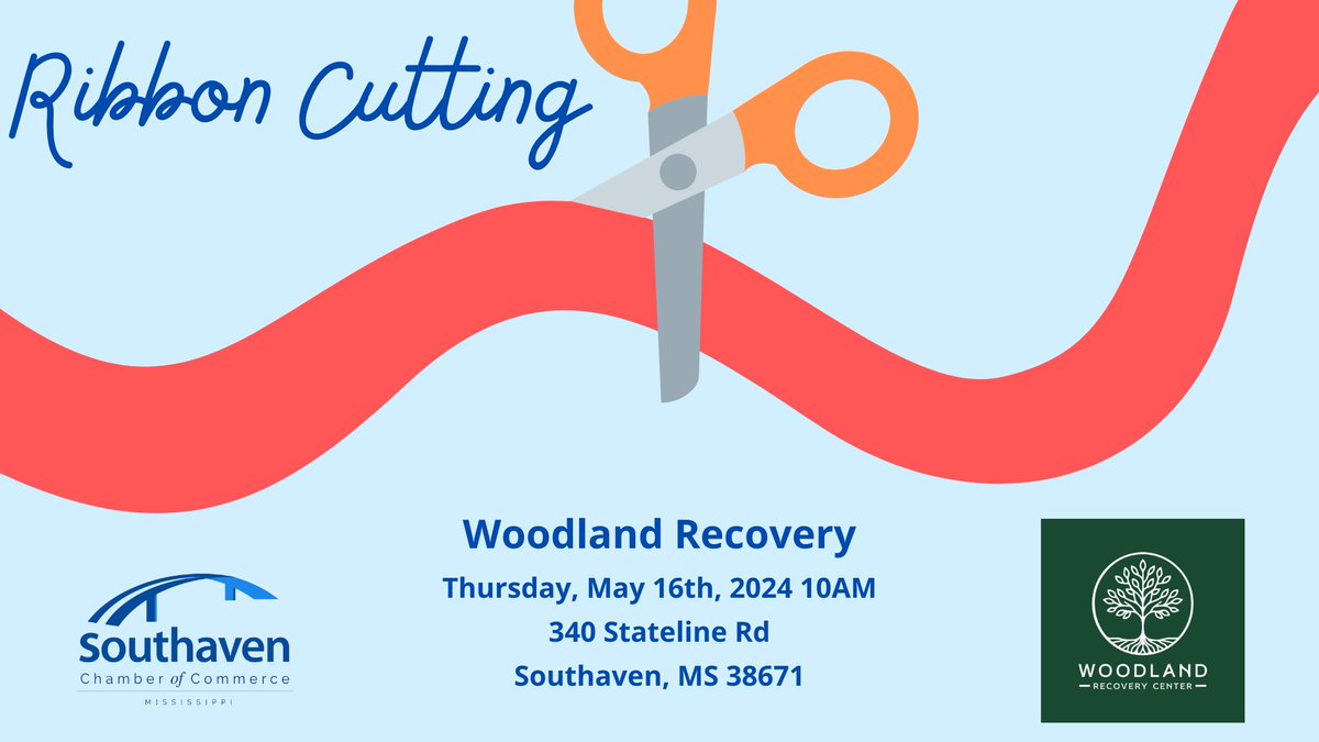 Please join us with long-time member and Chamber Board of Directors, Stacy Dodd, and his team. We are so excited to see the continued growth and expansion of Woodland Recovery Center (previously Vertava), and we will be having a ribbon-cutting celebration!✂️🎀 #weloveourmembers