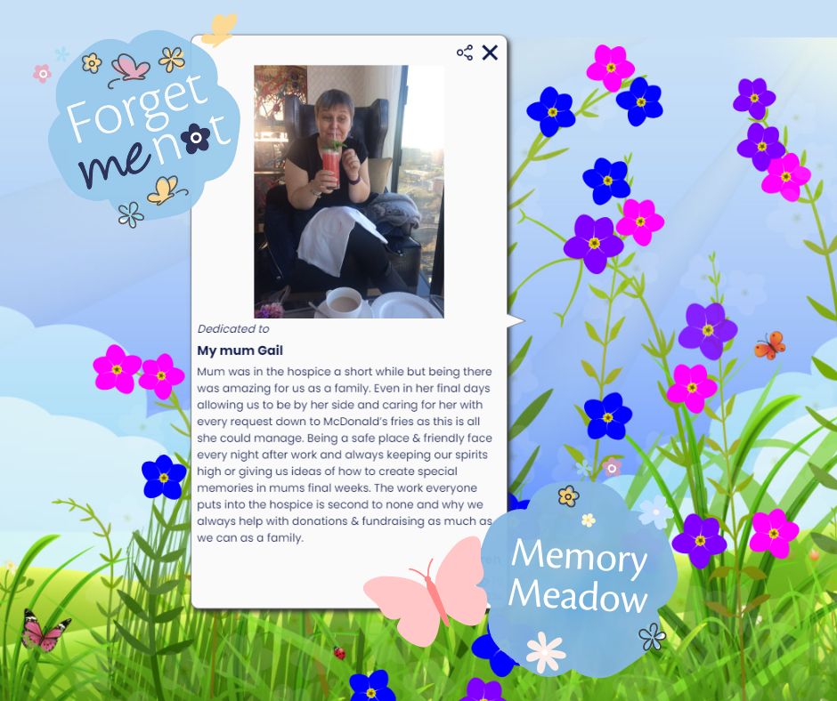 🌸 Let your loved ones' memories bloom in our Memory Meadow! 🌸 Thank you to everyone who has shared their photos and stories so far. Here is Lauren’s memory of her loving mum, Gail. To read more memories and to leave your own click here: buff.ly/4duDh9c