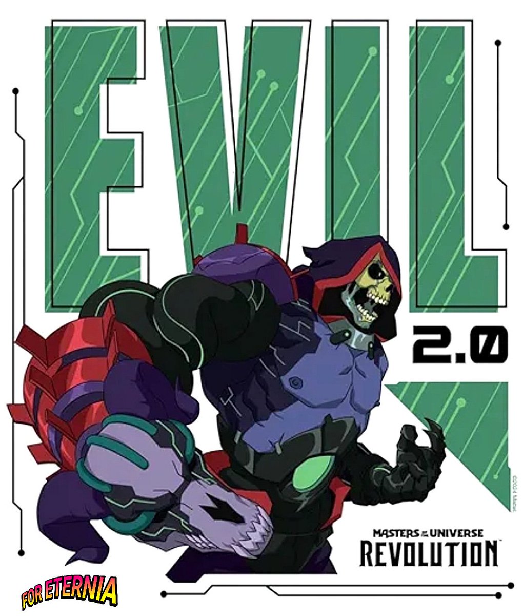 EVIL 2.0 🗯 Skeletor 'Skeletek' marketing art for the 2024 Netflix series 'Masters of the Universe: Revolution'. 🎨 #MastersoftheUniverseRevolution #MastersoftheUniverse #Motu