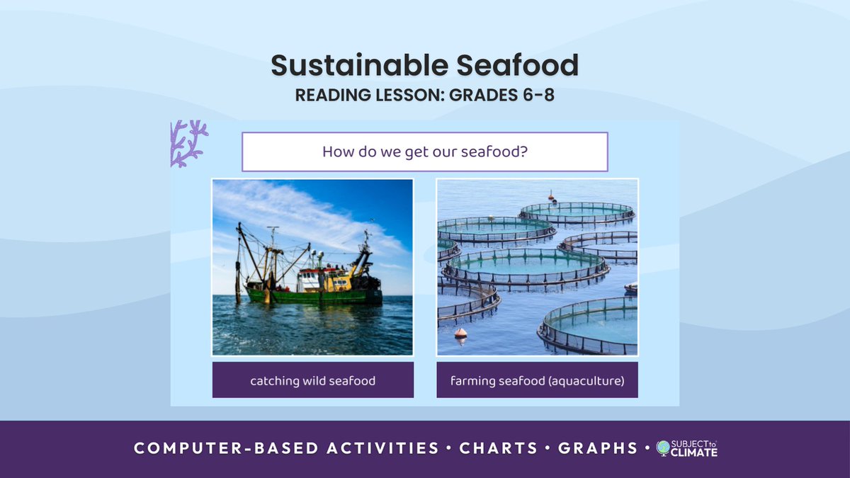 subjecttoclimat's tweet image. Set sail with our lesson on global seafood consumption and sustainability!🐠
Engage 6-8 grade students with interactive activities, from reading to chart analysis, and dive deep into sustainable practices.
#EducatorsForChange

Explore more through this 👉bit.ly/3vNPq8t