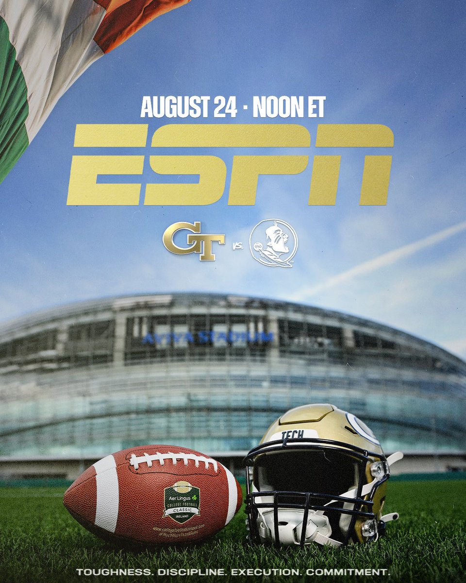 Week 0. Noon ET. <a href="/espn/">ESPN</a> 🇮🇪

🔗 buzz.gt/ALCFBCkick24