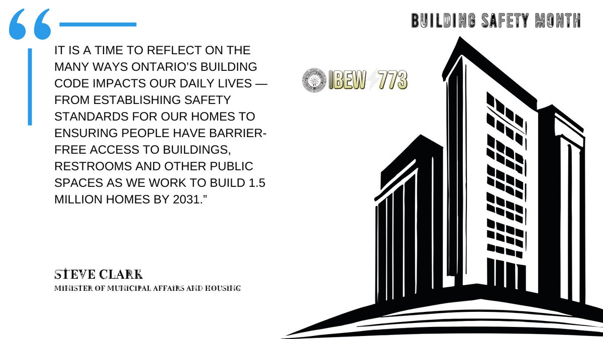 Ibew773's tweet photo. May was declared Ontario Building Safety Month just last year.  Just a refresher on the details.
https://t.co/svml24uTLE

IBEW 773
519-948-2221
admin@ibew773.ca

#IBEW773 #BuildingSafetyMonth https://t.co/HTAZaQziY2