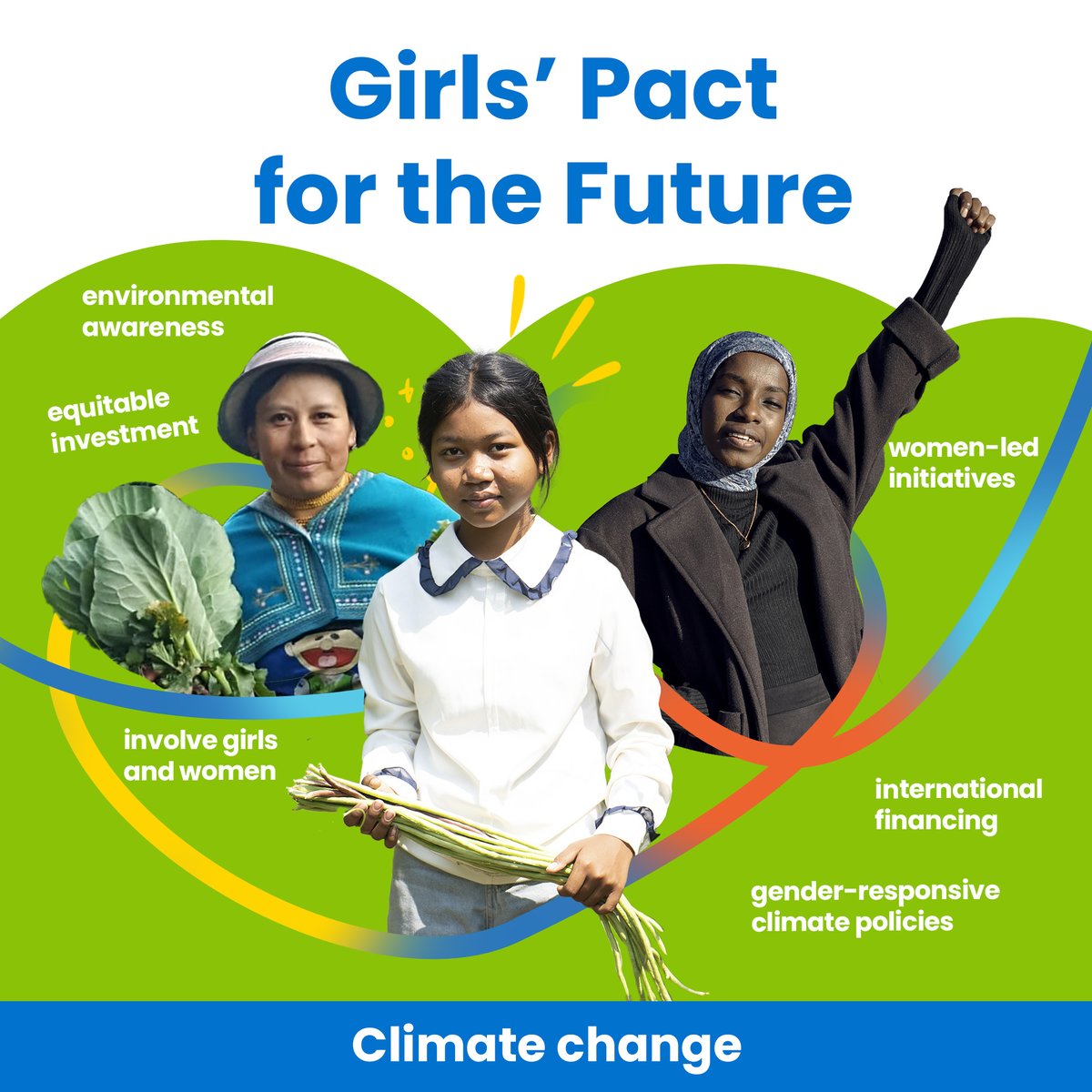 “We witness the disproportionate impact of the #ClimateCrisis on marginalised communities” - In the Girls’ Pact for the Future, young people are demanding leaders actively involve girls and women in the decision-making and implementation of climate mitigation measures