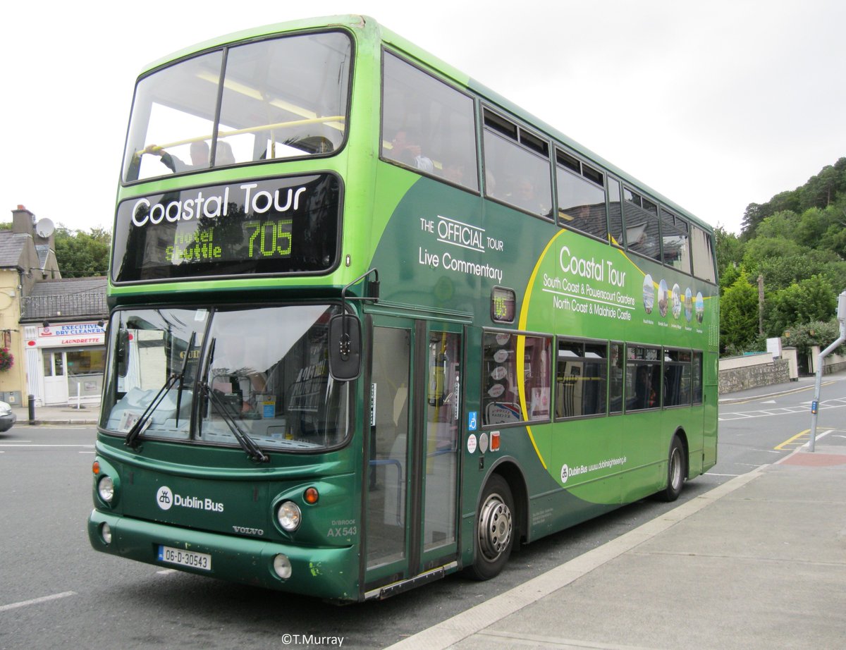 Donnybrook's AX543 is pictured at the Enniskerry village stop on the South Coast & Powerscourt Gardens Tour. 31st August 2012. @dublinbus @dodublin #ax543 #Enniskerry