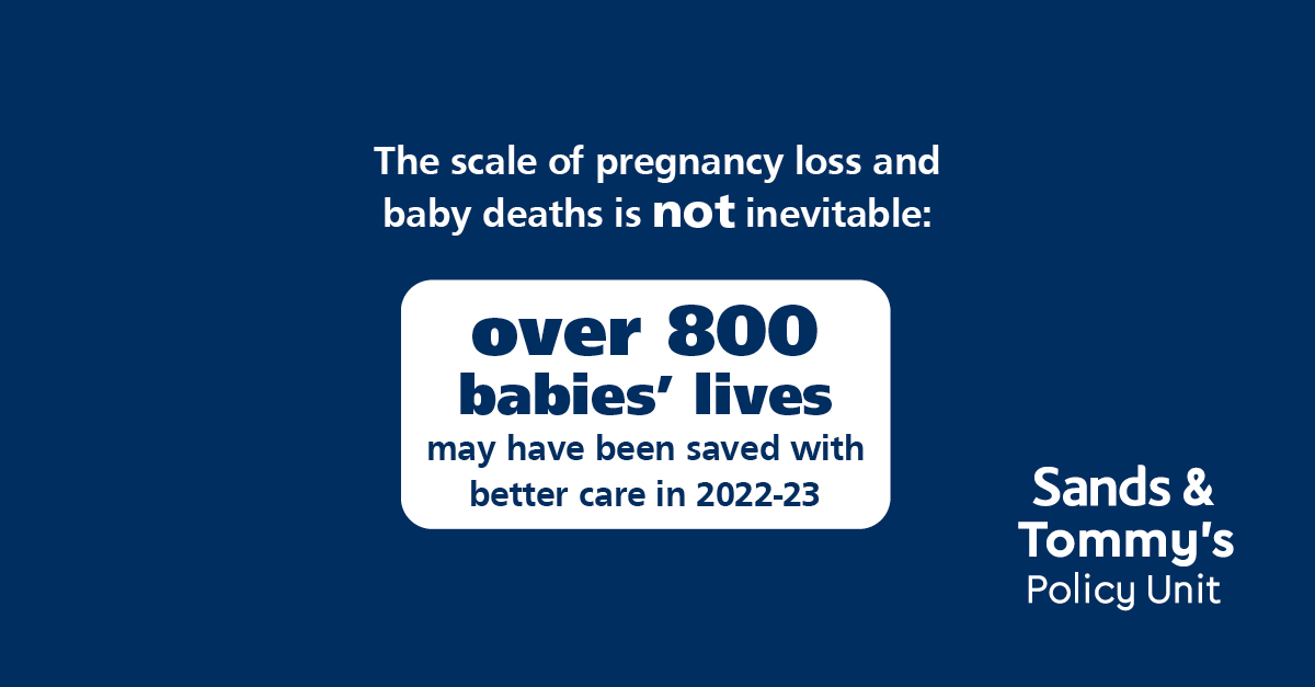 Sands and @Tommys Joint Policy Unit report says scale of pregnancy loss and baby deaths in the UK is ‘not inevitable’. “There is no doubt that listening to parents saves babies’ lives.' - @charmersands Full story ➡️ sands.org.uk/saving-babies-… #BabyLoss #SavingBabiesLives