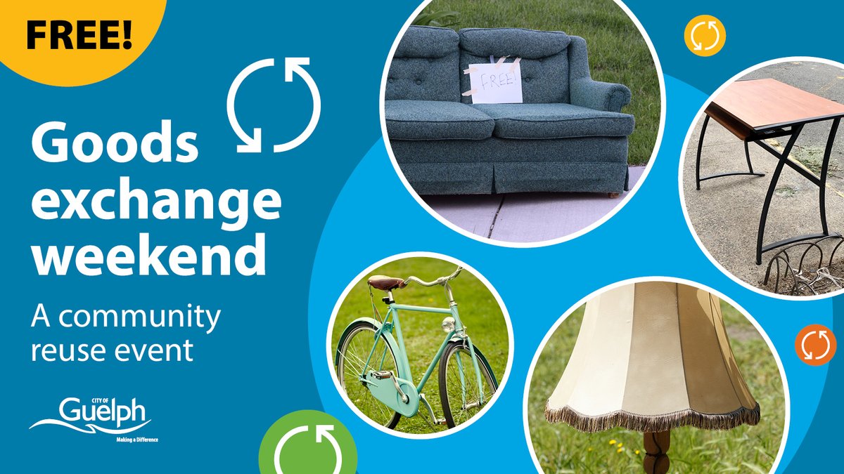 Looking for good deals this weekend? You’re in luck! Goods Exchange Weekend is back from May 17-20. Put items at your curb you’d like to giveaway, then go shopping in your neighbourhood to see what you can find! Learn more: ow.ly/5sWl50RBVMu