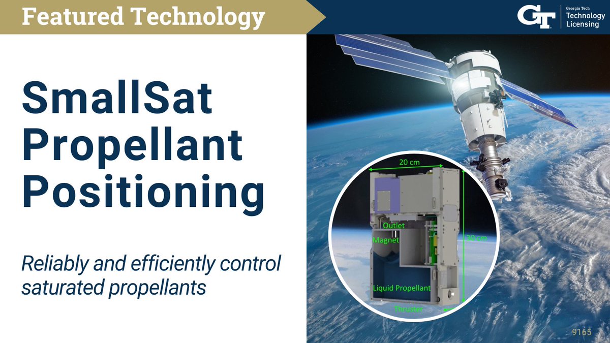 GaTechOTL's tweet image. #FeaturedTechnology: Three small, lightweight, energy-efficient #SmallSatPropellantManagement devices offer reliable and efficient control of #saturatedpropellants to outperform current #fluidmanagement technology. @GTaerospace #smallsat
ow.ly/3RJe50PEr1W