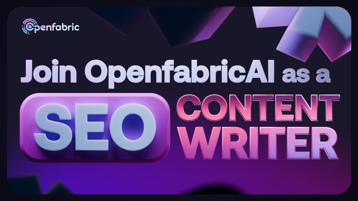 Want to be the Sherlock Holmes of SEO content?

We're hiring a SEO Content Writer to crack the case of Google's algorithm! 🕵️‍♂️✍️

Apply here: openfabric.ai/careers

#Contentwriter #SEO #ApplyNow