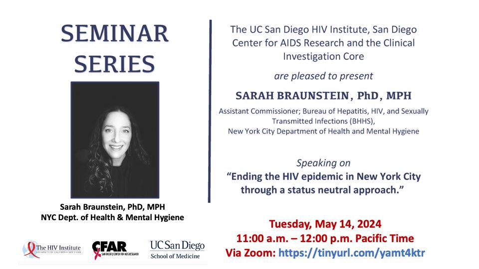 There's still time to sign up for this semiar on #StatusNeutral & how it helps #NYC fight the #HIV epidemic. TODAY, 05/14/24, 11:00 a.m. Pacific! RSVP now: ow.ly/vKhz50Rkkee