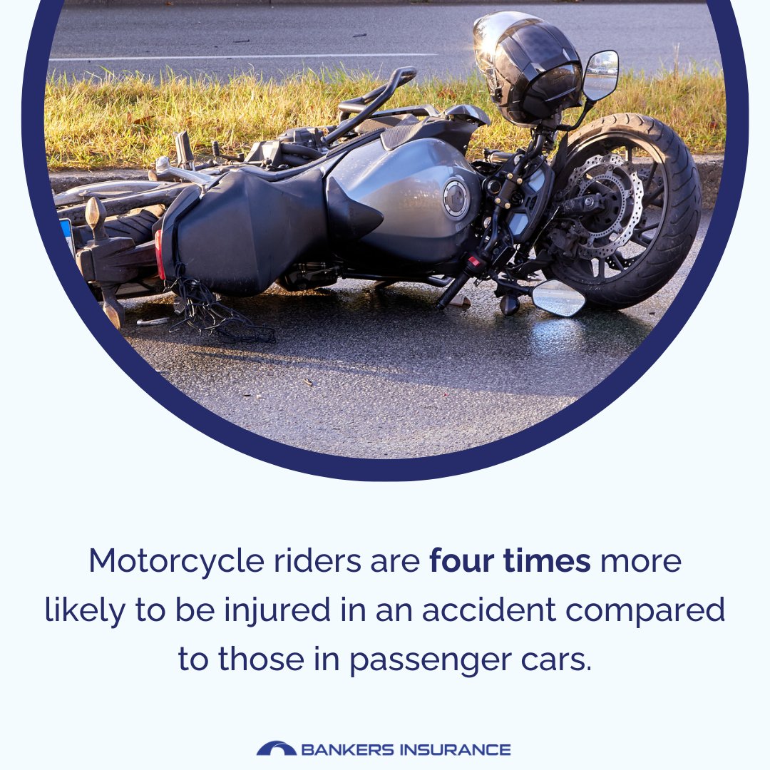 If you're planning to ride a motorcycle this spring, ensure you always wear safety gear, make yourself visible, maintain a safe distance, stay in your lane and keep an eye on the weather. 🏍️🛣️ #BankersInsurance #MotorcycleSafetyAwarenessMonth