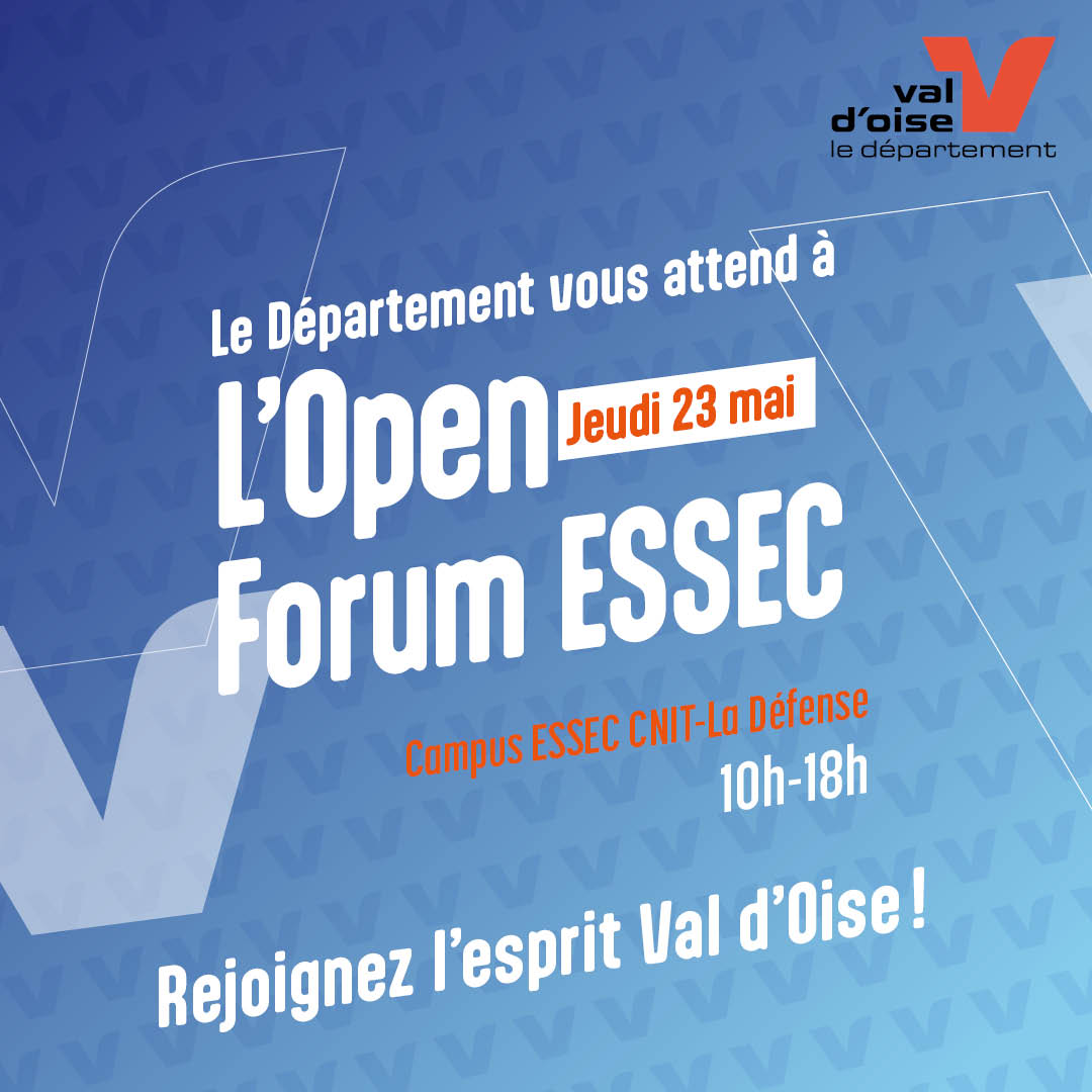 #ValdoiseEmployeur 📢Retrouvez le Département à l'Open Forum ESSEC dédié à l’emploi des personnes en situation de handicap. 📅Jeudi 23 mai de 10h à 18h 📍Campus ESSEC La Défense Consultez nos offres ➡️valdoise.fr/recrutement