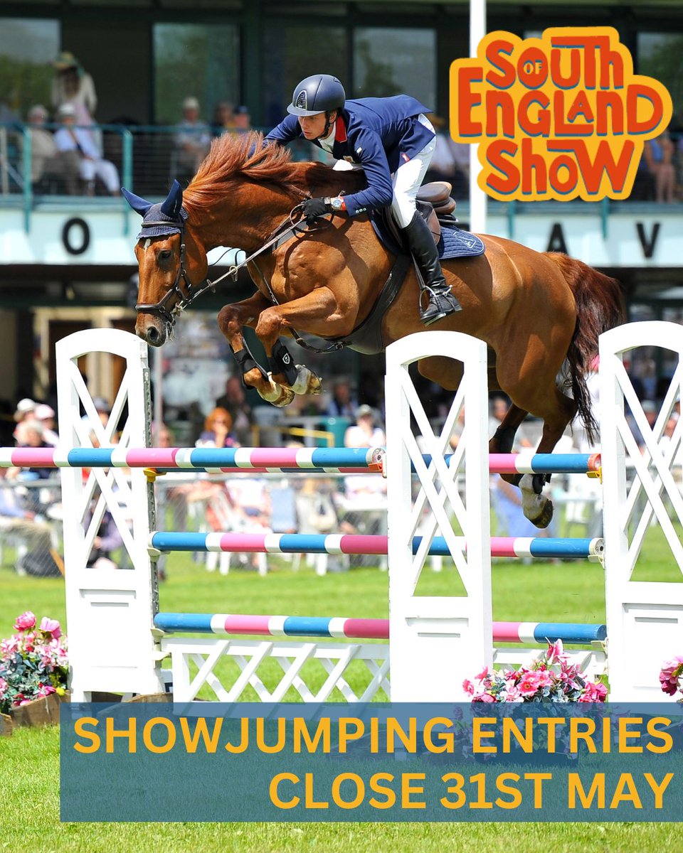 There are 29 showjumping classes to compete in at the #SouthofEnglandShow, including classes for unaffiliated riders
Don't miss out on the chance to enter 🏇
Entries close at midnight on 31st May 🐴ow.ly/7E7T50RvyCf
#SOES24 #compete #showjumping