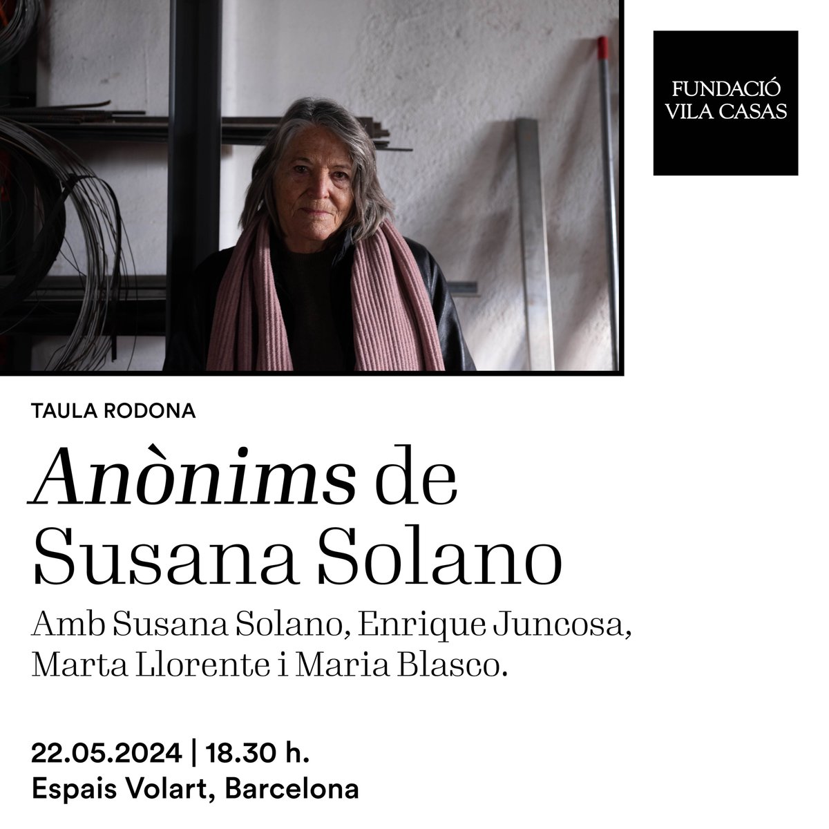 (1/2) Amb motiu de l’exposició “Anònims” de l’artista Susana Solano hem organitzat una taula rodona en la que es parlarà de la mostra, del catàleg i d’altres temes relacionats amb l’artista i la seva obra. + info: bit.ly/3K5Zs84