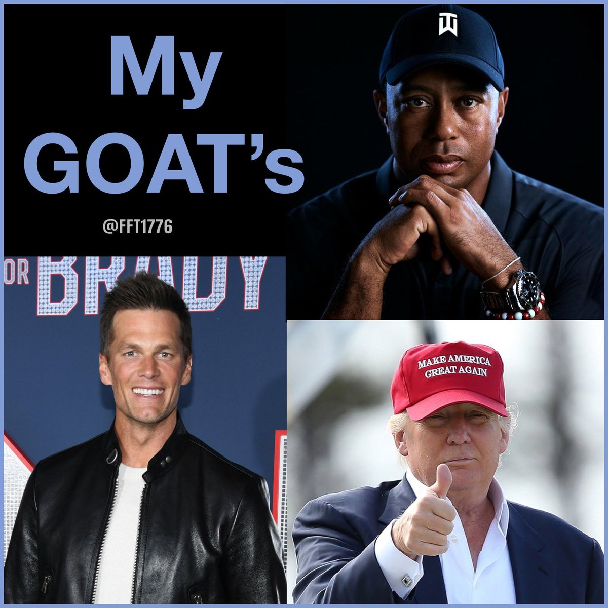 My GOAT’s!! 🐅⛳️ 🏈 🇺🇸🇺🇸 Yours???