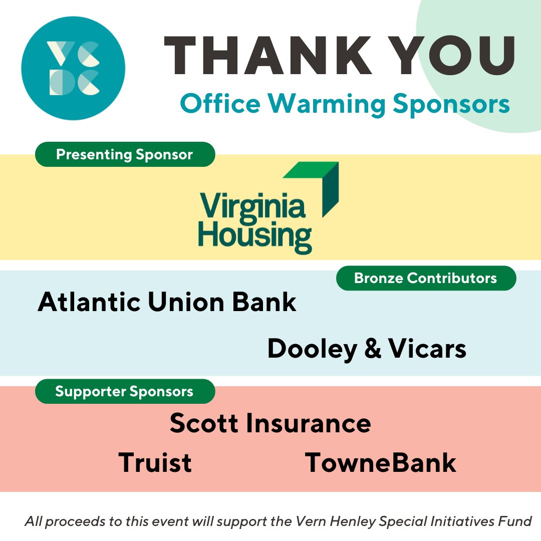 Gratitude Overflowing! 🌟Thanks to all the amazing sponsors helping to  make VCDC's open house come to fruition. 

Our open house is just TWO days away! Get the details and reserve your spot here:
ow.ly/o9A550REScF