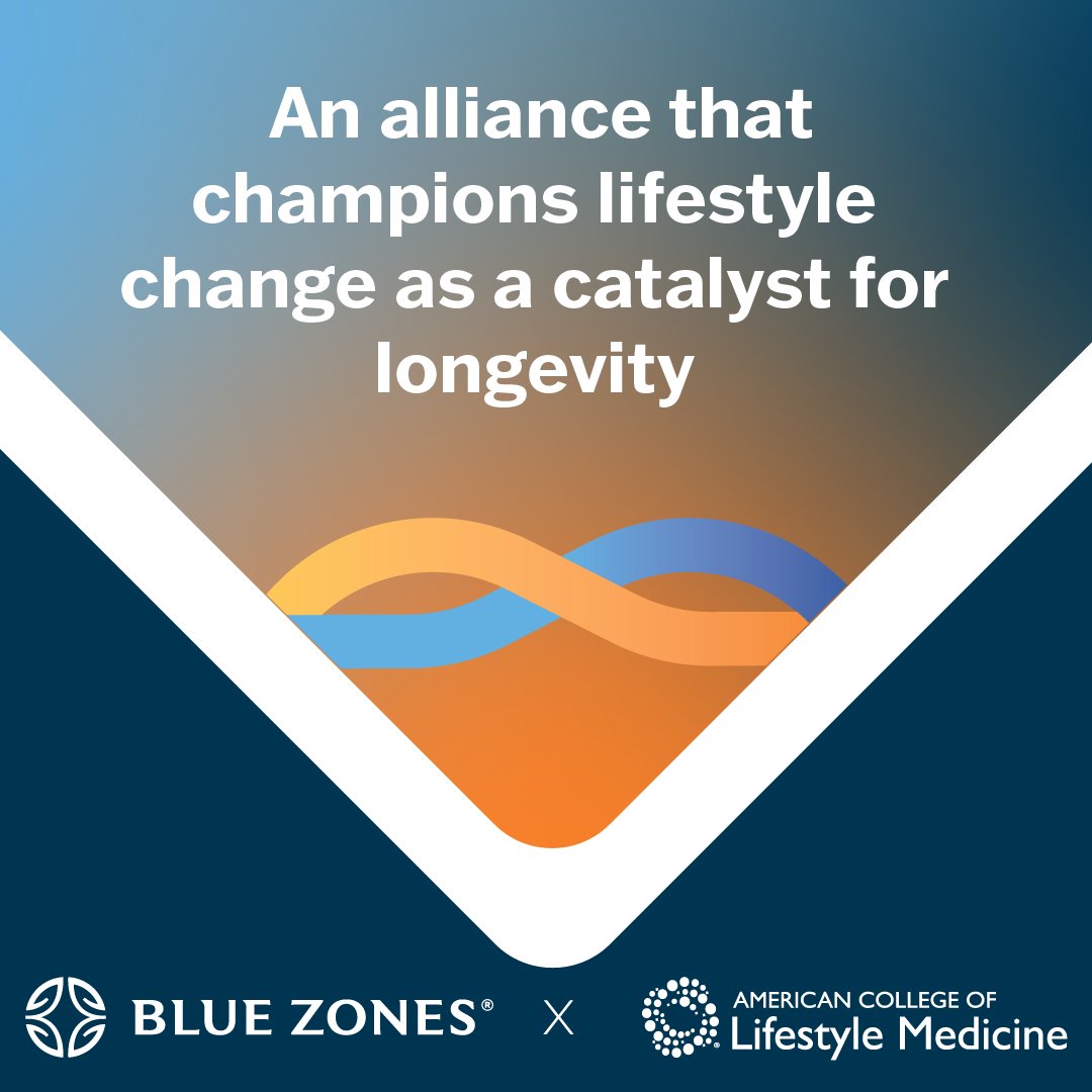 ACLM and @BlueZones are joining forces to bring a vision of a nation & world of healthier, stronger, & more resilient communities to fruition. Learn more about the partnership and becoming a Blue Zones-Certified Healthcare Professional: lifestylemedicine.org/blue-zones-par… #ACLMxBlueZones